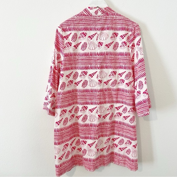 TUCKERNUCK Pink Coquilles Marseilla Caftan Dress Shell Coastal Size Small S - Picture 6 of 6